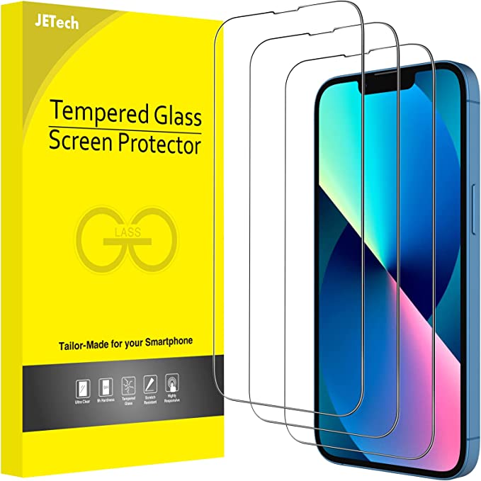 JETech Screen Protector for iPhone 12/12 Pro 6.1-Inch, Tempered Glass Film,  3-Pack