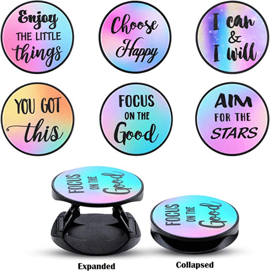 "Unfold Your Inspiration: Get a Grip on Your Phone with Our Foldable Expanding Pop Sockets and Stay Inspired on the Go!" (Each Sold Separately)